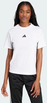 Adidas 3-Streifen Cotton T-Shirt weiß schwarz Adidas 3-Streifen Cotton T-Shirt weiß schwarz