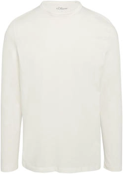 S.Oliver Softes Longsleeve aus Jersey mit Logo-Detail (2157195) weiß