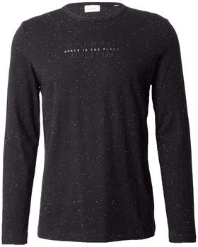 S.Oliver Meliertes Longsleeve aus Jersey mit Logo-Print (2156479) schwarz