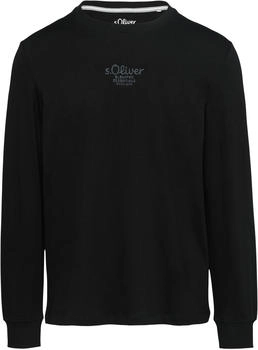S.Oliver Langarmshirt mit Logo-Stickerei (2156480) schwarz