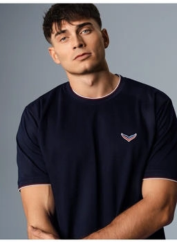 Trigema T-Shirt Piqué-Qualität navy