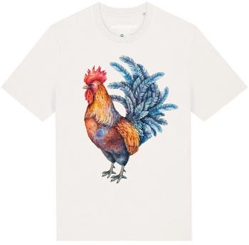 watapparel Print-Shirt Grimmiger Gockel 1-tlg off-white