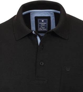 Redmond Polo-Shirt Kurzarm Regular-Fit jersey schwarz