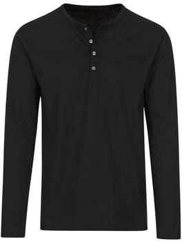 Trigema Longsleeve Knopfleiste schwarz Trigema Longsleeve Knopfleiste schwarz