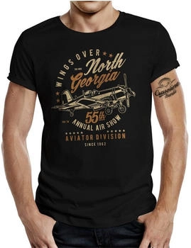 Gasoline Bandit Flieger Army T-Shirt 'Wings Over Georgia'