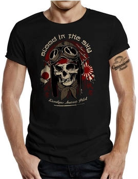 Gasoline Bandit Flieger Army T-Shirt 'Kamikaze Blood from The Sky'