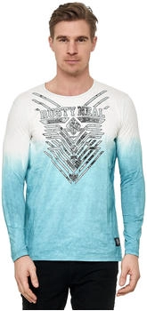 Rusty Neal Langarmshirt Front-Print petrol