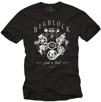 MAKAYA Big Block T-Shirt V8 Charger Motor schwarz
