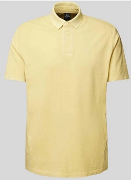 Armani Exchange Poloshirt kurze Knopfleiste gelb