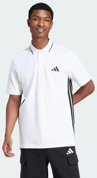 Adidas 3-Streifen Piqu&eacute; Poloshirt wei&szlig; schwarz