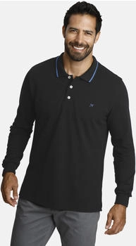 Jan Vanderstorm Langarm-Poloshirt ELLIS schwarz