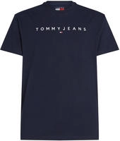 Tommy Jeans T-Shirt Linear Logo DM0DM20744 Dunkelblau Regular Fit Male