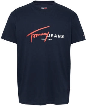 Tommy Hilfiger T-Shirt mit Graffiti-Signatur-Logo (DM0DM20817) dark night navy