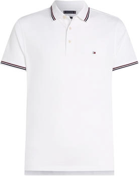 Tommy Hilfiger Slim-Fit-Poloshirt mit Kontrast-Details (MW0MW37346) white