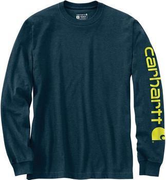 Carhartt Sleeve Logo T-Shirt L S nachtblau meliert