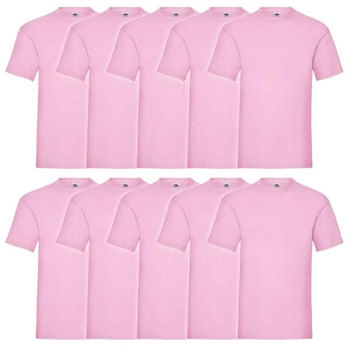 Fruit of the Loom Rundhalsshirt Valueweight T 10er Pack rose