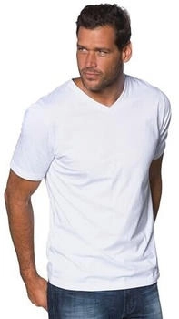 JP 1880 T-Shirt Basic V-Ausschnitt schneeweiß 702415200-3XL