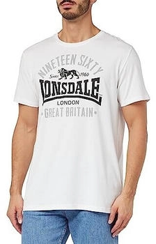Lonsdale Kilchoan T-Shirt normale Passform schwarz rot weiß 117347
