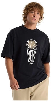New Balance Hoops Graphic T-Shirt schwarz
