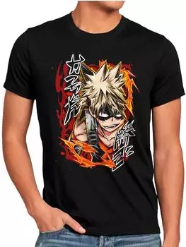 style3 One for All Herren T-Shirt Superhero Japan Academia Manga