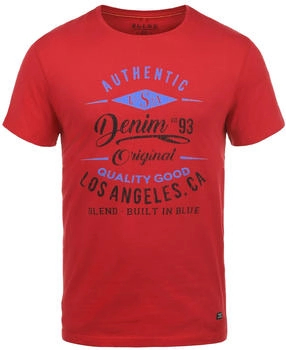 Blend Shirt blaumeliert rot