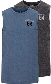 Jan Vanderstorm Doppelpack Tanktop PORO blau