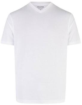 HECHTER PARIS T-Shirts Herren Regular Fit Kurzarm Baumwolle wei&szlig;