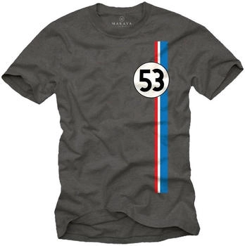 MAKAYA Print-Shirt Tuning Motiv retro vintage Auto grau