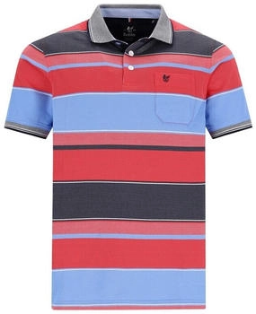Hajo Poloshirt Stay Fresh Feinpique Streifen lava