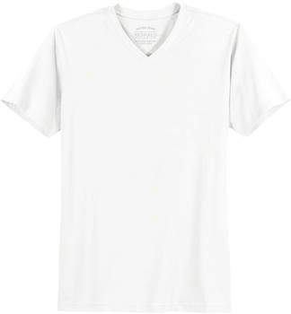 Redfield T-Shirt V-Ausschnitt Quentin weiß Übergröße