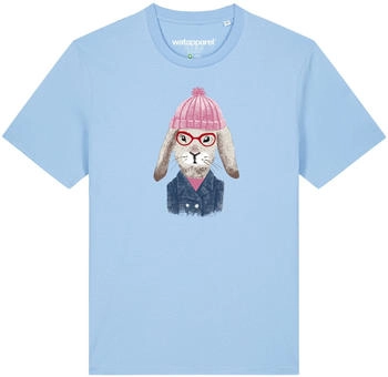 watapparel T-Shirt Unisex Hase blau soul