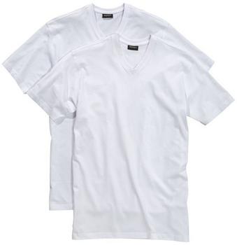 Redfield T-Shirts V-Neck weiß