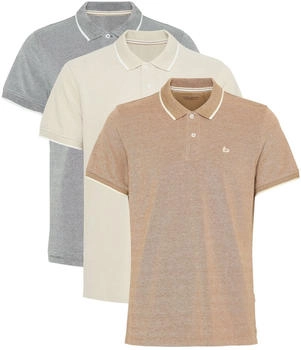 Blend Poloshirt beige weiß
