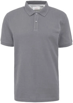 S.Oliver Poloshirt Logostickerei grau