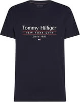Tommy Hilfiger T-Shirt Center Stack MW0MW38621 Dunkelblau Regular Fit Male