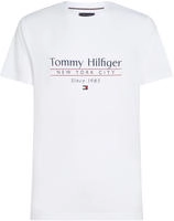 Tommy Hilfiger T-Shirt Center Stack MW0MW38621 Wei&szlig; Regular Fit Male