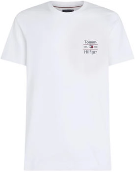 Tommy Hilfiger Rundhals-T-Shirt mit Logo (MW0MW38622) white