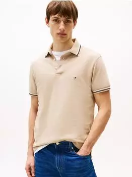 Tommy Hilfiger Slim-Fit-Poloshirt mit Kontrast-Details (MW0MW39993) sandalwood