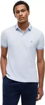Tommy Hilfiger Slim-Fit-Poloshirt mit Kontrast-Details (MW0MW39993) breezy blue