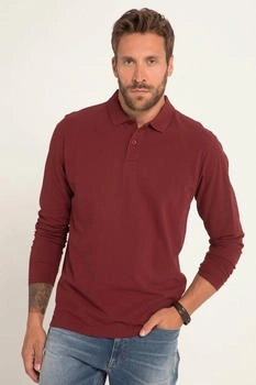 JP 1880 Poloshirt Basic Langarm Piqué bis 8XL rot