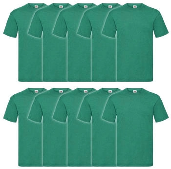 Fruit of the Loom Rundhalsshirt ValueweightT 10er Pack retro grün meliert