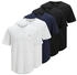 Jack & Jones Einfarbig 5er-Pack T-Shirt kurzarm (Herren)