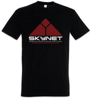 Urban Backwoods Skynet Logo Herren T-Shirt schwarz