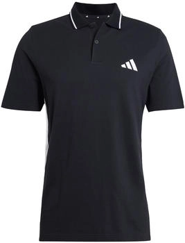 Adidas Essentials Piqué Stripes Poloshirt pechschwarz