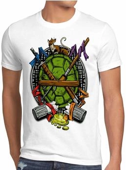 style3 Hero Turtle T-Shirt Herren grau meliert