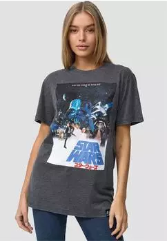 Recovered T-Shirt 'Star Wars International Poster' schwarz