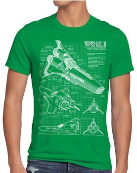 style3 style3 Mark II Blaupause T-Shirt grün