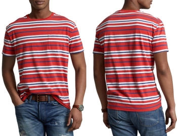 Polo Ralph Lauren Gauze Striped Tee Custom Slim Fit