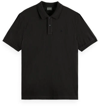 Scotch & Soda Logo Pique Polo schwarz
