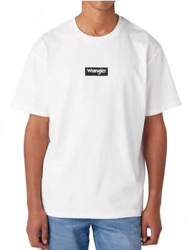 Wrangler Logo Regular Fit Rundhalsshirt weiß